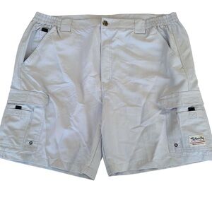 Bimini Bay Cargo Shorts Men 44 Light Blue Performance Gear Fishing Outdoor Nylon